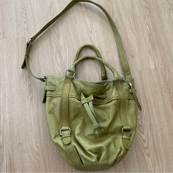 The Sak sage Olivia green leather bucket bag - Picture 1 of 7